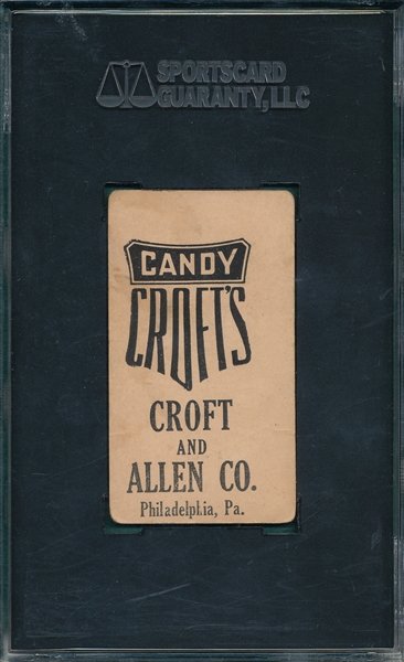 1909 E92 Bill O'Hara Croft's Candy, Black, SGC 40