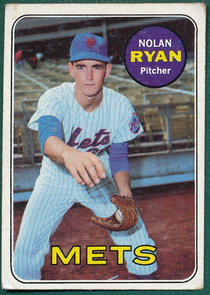 1969 Topps #500 Mantle & #533 Ryan, (2) Card Lot