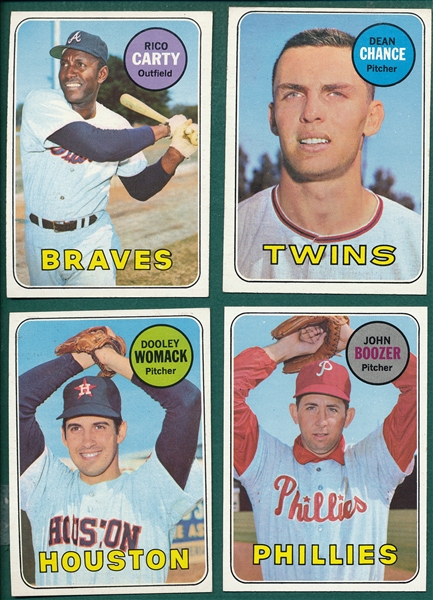 1969 Topps Lot of (33) High Numbers W/ #590 Carty *Crease Free*