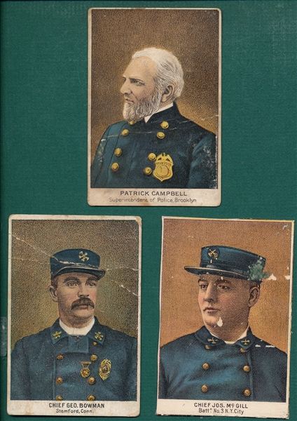 1888 N288 Police Inspectors & Captains Lot of (3)