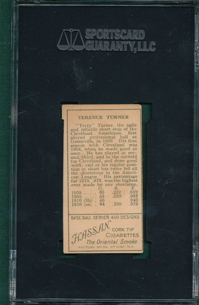 1911 T205 Turner Hassan Cigarettes SGC 50 *SP*