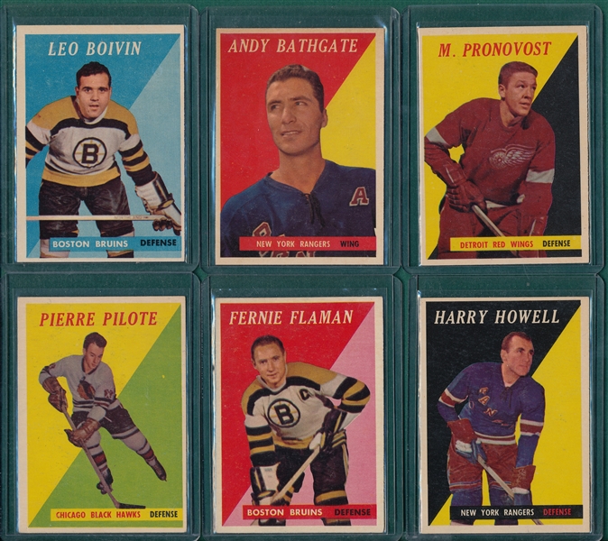 1958-59 Topps HCKY Partial Set (41/66) W/ Howe *Gorgeous*
