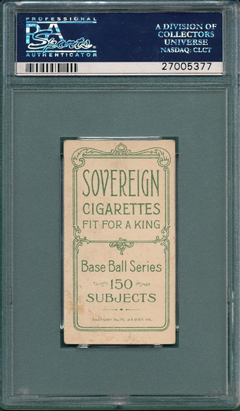1909-1911 T206 Gibson Sovereign Cigarettes PSA 2 *Presents Better*