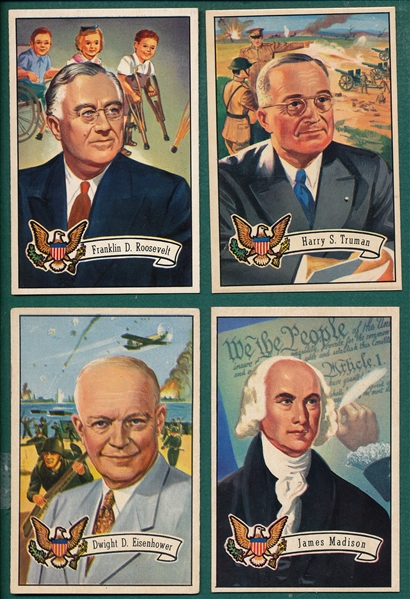 1952 Bowman & 56 Topps Presidents Lot of (12)