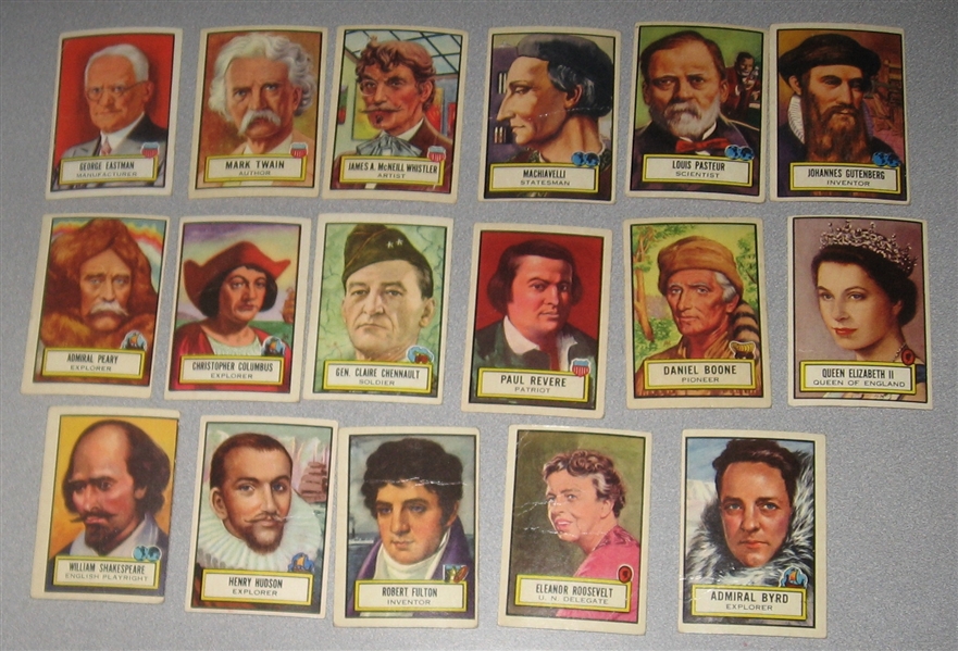 1952 Topps Look & See Lot of (25) W/ Geronimo