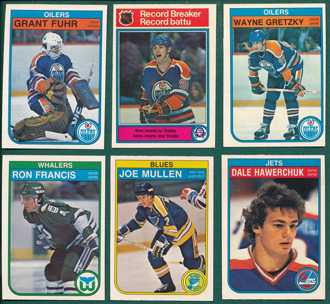 1982-83 O-Pee-Chee Near Complete Set (393/396) W/ Mullen, Hawerchuk, Francis & Fuhr, Rookies