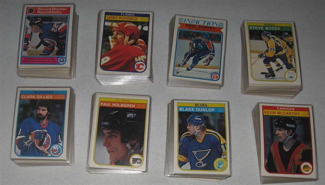 1982-83 O-Pee-Chee Near Complete Set (393/396) W/ Mullen, Hawerchuk, Francis & Fuhr, Rookies
