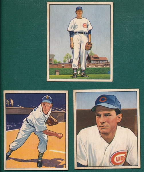 1950 Bowman Lot of (13) W/ Low Numbers & SGC 80s