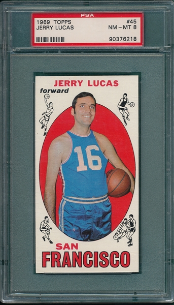 1969-70 Topps BSKT #45 Jerry Lucas PSA 8 