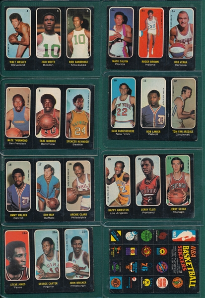 1971 Topps Basketball Trios Lot of (14) W/ Alcindor