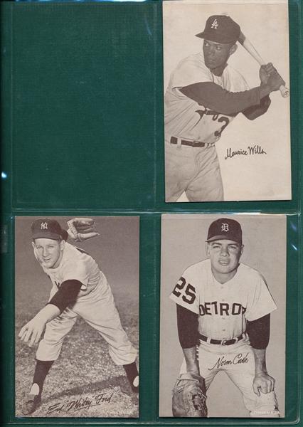 1962-63 Exhibits Lot of (15) W/ Aaron & Mays