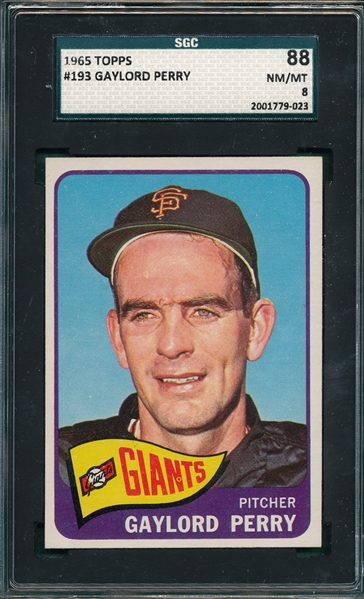 1965 Topps #193 Gaylord Perry SGC 88