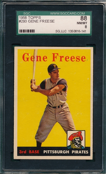 1958 Topps #293 Gene Freese SGC 88