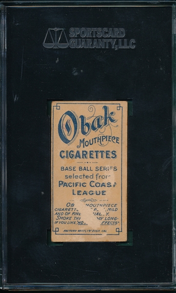 1909 T212-1 Brackenridge Obak Cigarettes SGC 10