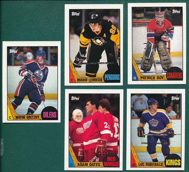 1987-88 Topps Hockey Near Set (197/198) Plus Stickers W/ Oates & Robitaille, Rookie