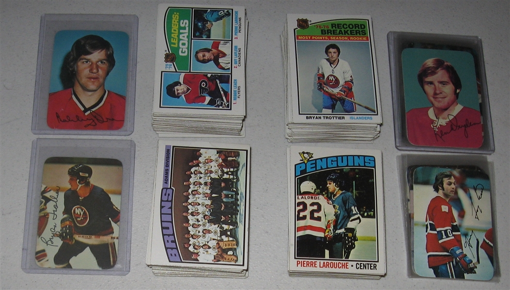 1976-77 Topps Hockey Complete Set (264) Plus Glossy Set (22) W/ Trottier, Rookie