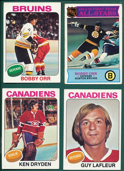 1975-76 Topps Hockey Near Complete Set (324/330) W/ Bobby Orr