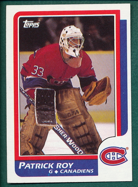 1986-87 Topps Hockey #53 Patrick Roy *Rookie*