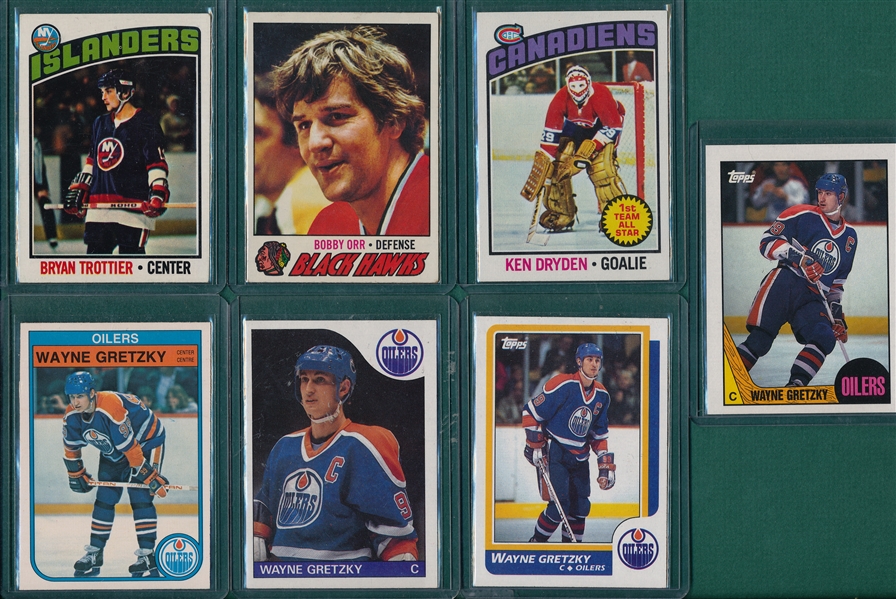 1976-88 Topps & O-Pee Chee Hockey Lot of (7) W/ Orr