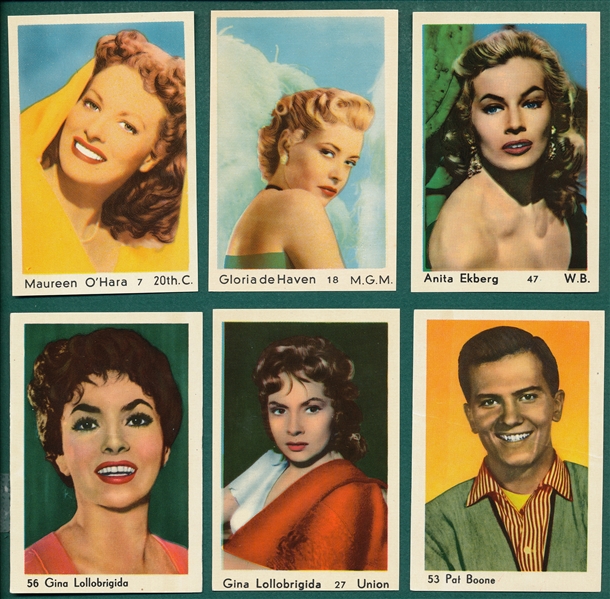 1950 Maple Leaf Film Stars Lot of (23) W/ Maureen O'Hara