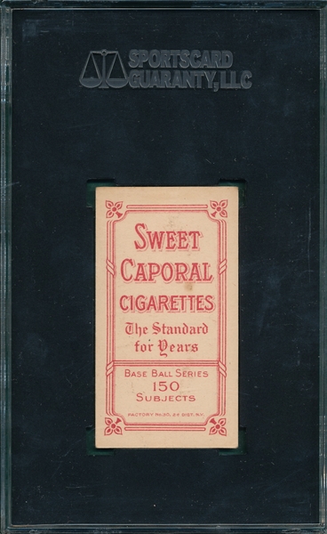 1909-1911 T206 Covaleski Sweet Caporal Cigarettes SGC Authentic
