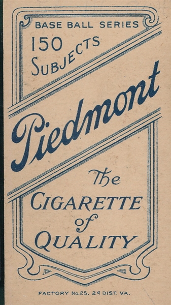1909-1911 T206 Davis, Harry, H. Davis, Piedmont Cigarettes SGC 50