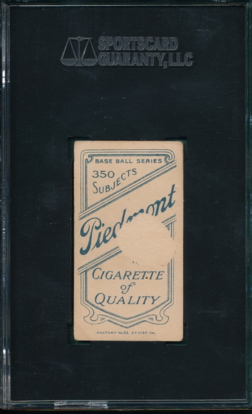 1909-1911 T206 Mathewson, Portrait, Piedmont Cigarettes SGC 10