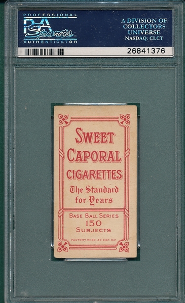 1909-1911 T206 Bender, Portrait, Sweet Caporal Cigarettes PSA 3