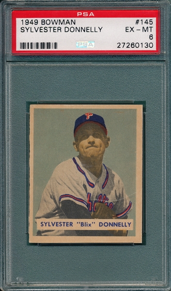 1949 Bowman #145 Sylvester Donnelly PSA 6