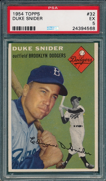 1954 Topps #32 Duke Snider PSA 5