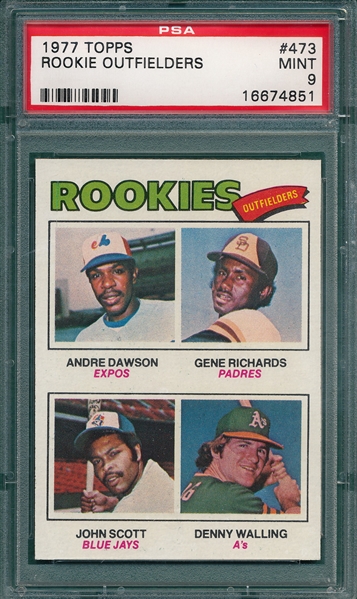 1977 Topps #473 Andre Dawson, Rookie, PSA 9 *MINT*