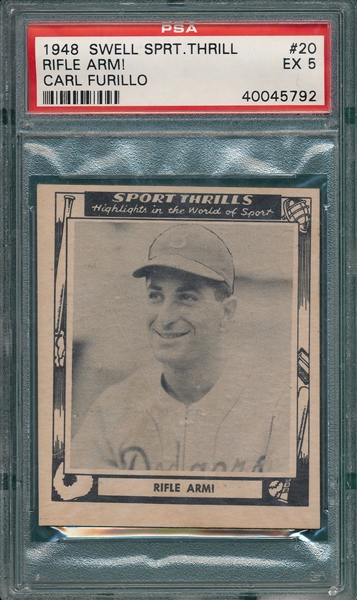 1948 Swell #20 Carl Furillo PSA 5 *Rookie*