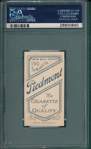 1909-1911 T206 Hahn Piedmont Cigarettes PSA 6.5