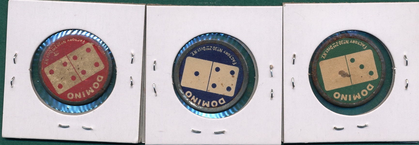 1909-12 PX7 Domino Discs Doolan, Paskert & Dooin, Phillies, Lot of (3) Sweet Caporal Cigarettes