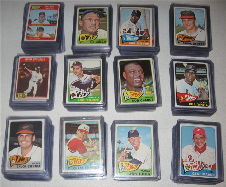 1965 Topps Lot of (309) W/ Clemente, Aaron & Mays