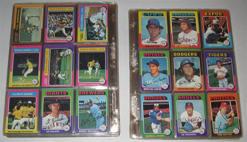 1975 Topps Baseball Complete Set (660) *Carter, Rice, Yount & Brett Rookies*