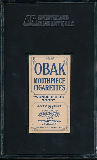 1910 T212-2 Mohler Obak Cigarettes SGC 60 *None Graded Higher*