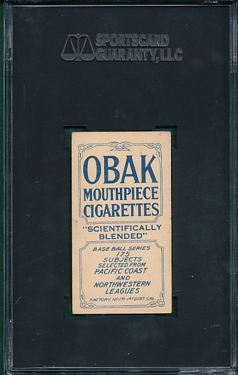 1910 T212-2 Griffin Obak Cigarettes SGC 50 