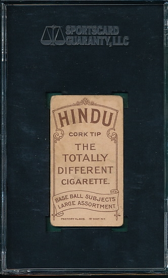 1909-1911 T206 McGraw, Portrait, No Cap, Hindu Cigarettes SGC 30 *Low Pop*
