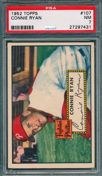 1952 Topps #107 Connie Ryan PSA 7 *Red Back*
