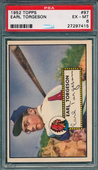 1952 Topps #97 Earl Torgeson PSA 6 