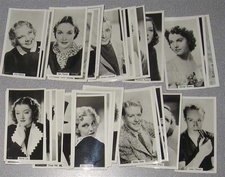 1939 R. J. Lea Famous Film Stars Lot of (38) Different W/ Joan Crawford