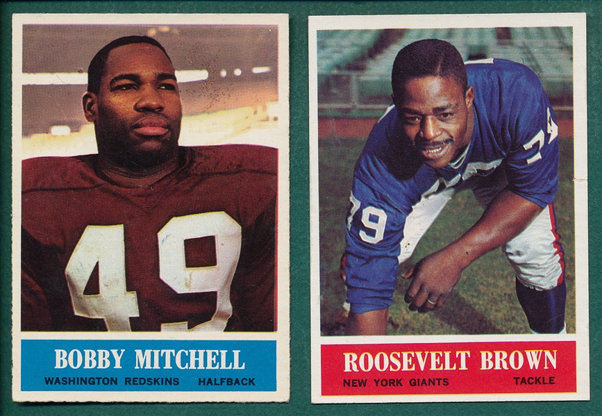 1964 Philadelphia FB Lot of (34) W/ Bobby Mitchell