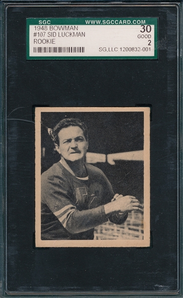 1948 Bowman FB #107 Sid Luckman SGC 30 *Rookie*