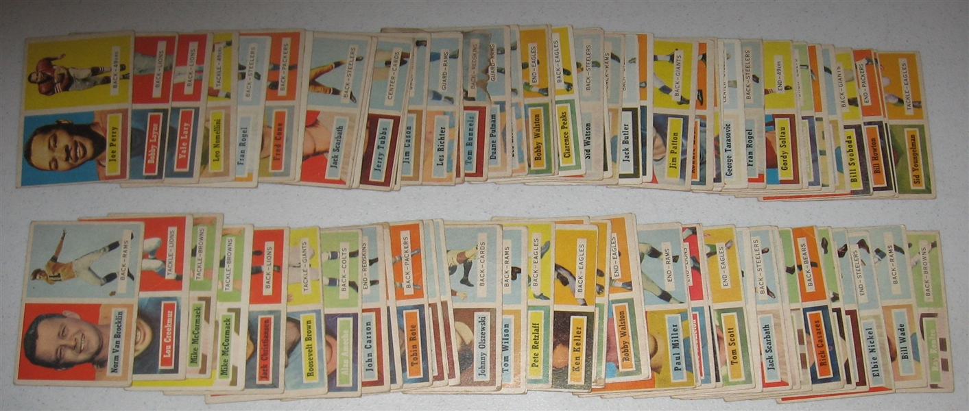1957 Topps FB Lot of (87) W/ Frank Gifford