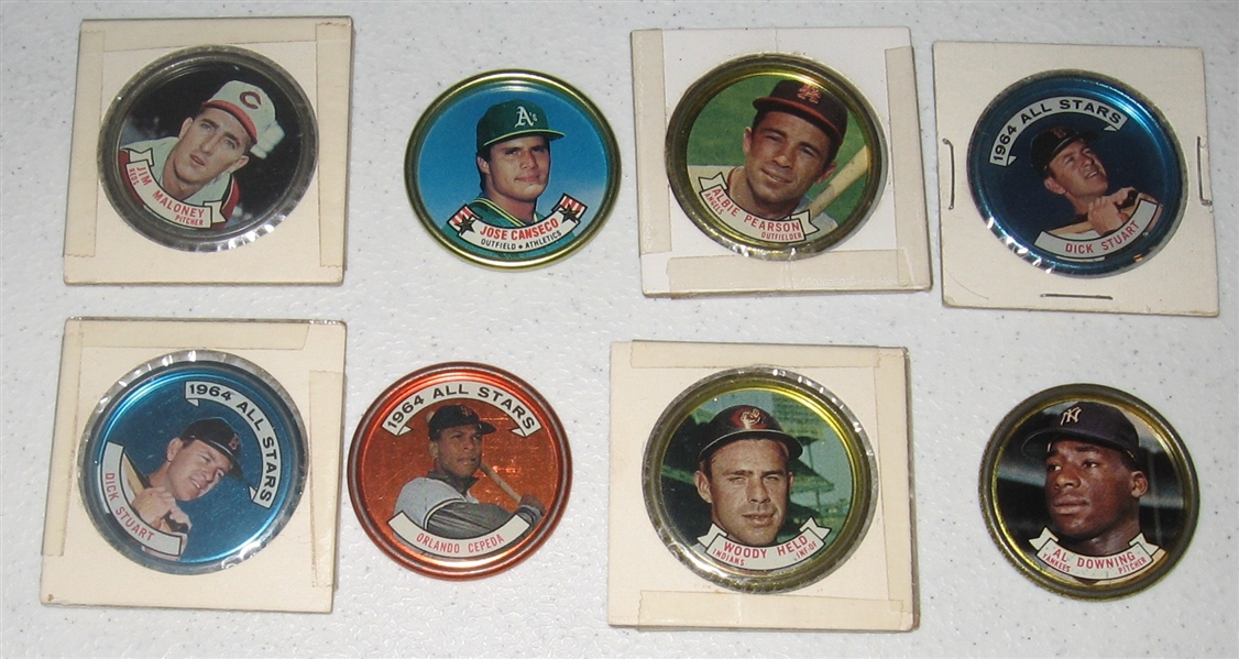 1964-88 Topps Coins Lot of (10) W/ Mantle