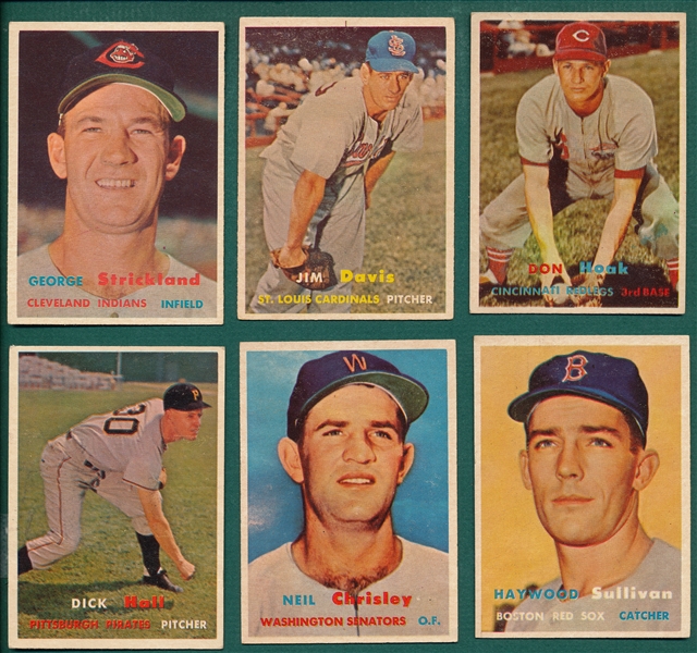 1957 Topps Lot of (21) Mid Numbers W/ Strickland