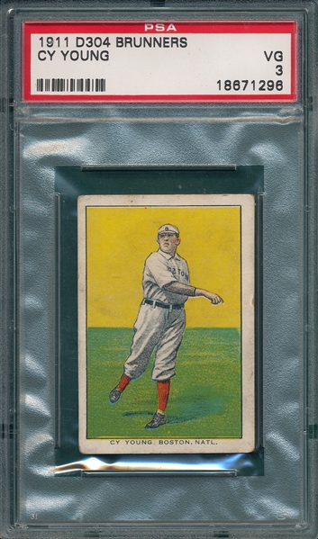 1911 D304 Brunners Cy Young PSA 3