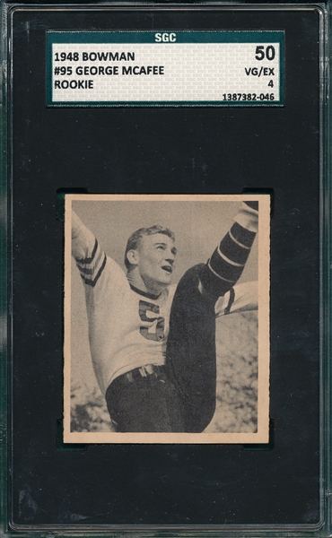 1948 Bowman FB #95 George McAfee SGC 50 *Rookie*