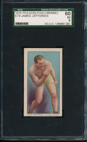 1910 E79 Boxing James Jefferies Philadelphia Caramel SGC 60